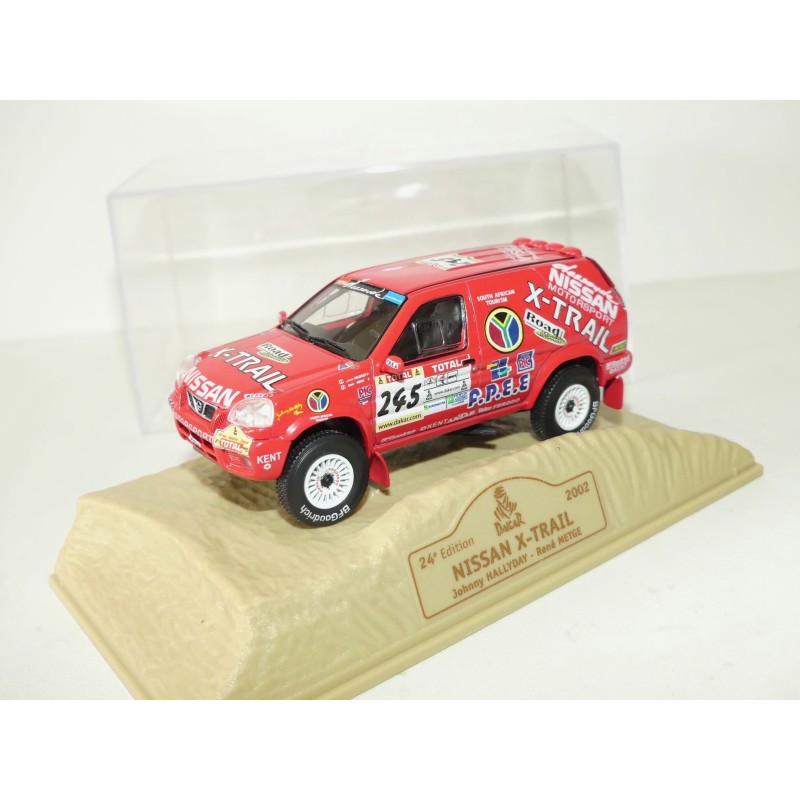 NISSAN X-TRAIL N°245 RALLYE PARIS DAKAR 2002 J. HALLYDAY NOREV 1:43