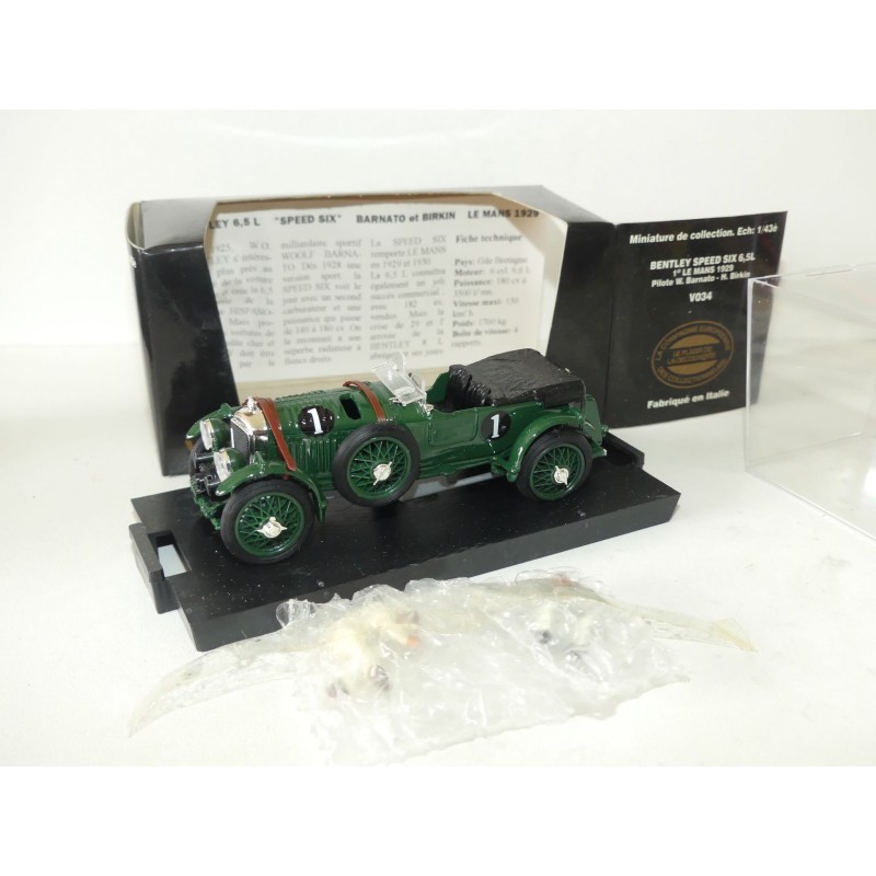 BENTLEY SPEED SIX N°9 Le Mans 1930 BRUMM V034 1:43 2 figurines
