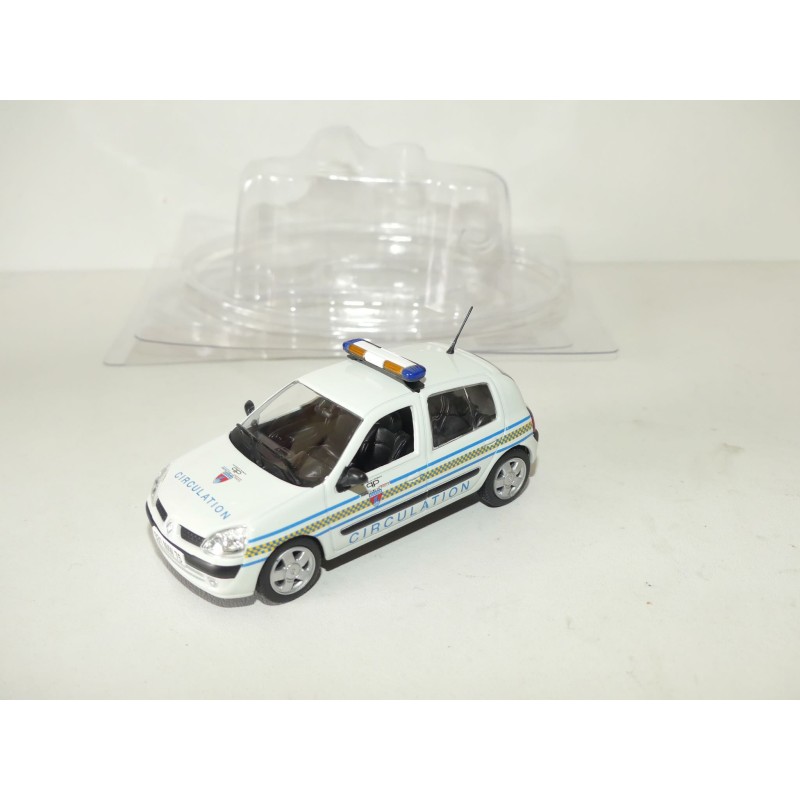 RENAULT CLIO II POLICE de la Circulation NOREV pour HACHETTE  1:43 sous coque