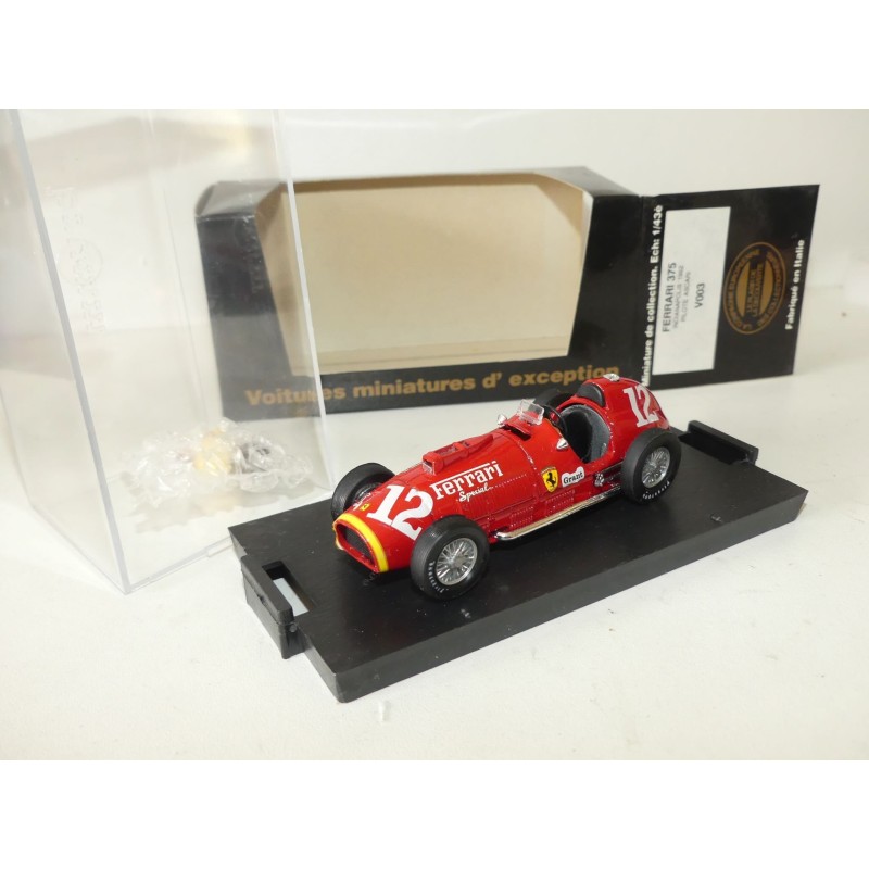 FERRARI 375 GP INDIANAPOLIS 1952 A. ASCARI BRUMM V003 1:43 avec figurine