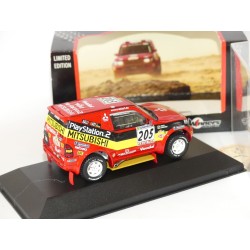 MITSUBISHI PAJERO N°205 RALLYE PARIS DAKAR 2001 J. KLEINSCHMIDT VITESSE SKW028 1:43 1er