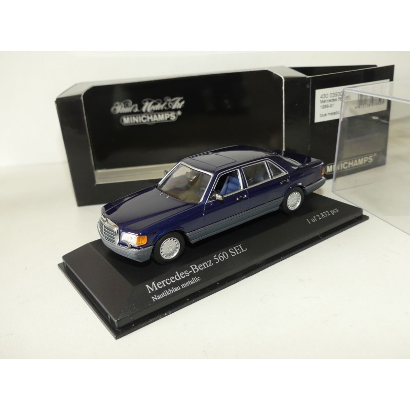 MERCEDES 560 SEL 1989-91 Gris Antracite MINICHAMPS 1:43