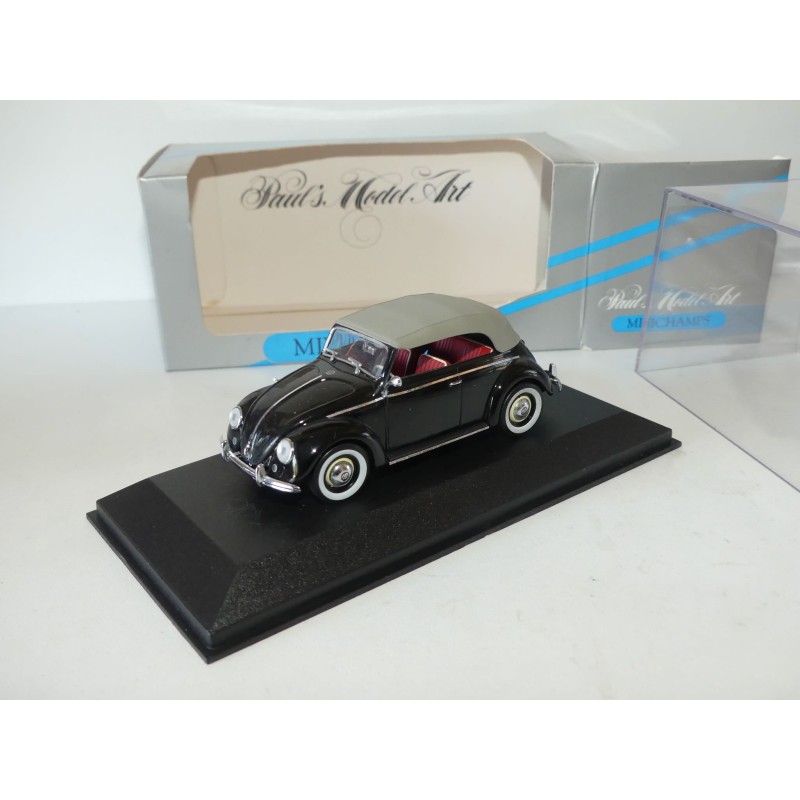 VW COCCINELLE CABRIOLET CAPOTÉ Noir MINICHAMPS 1:43
