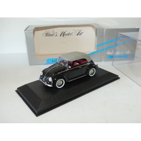 VW COCCINELLE CABRIOLET CAPOTÉ Noir MINICHAMPS 1:43
