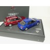 COFFRET RENAULT LAGUNA II DYNAMIQUE Phase 1 Rouge et Bleu UNIVERSAL HOBBIES 1:43 imperfection