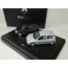 RENAULT CLIO II Phase 2 SPORT 2.0 16V 2001 Noir ET PRIVILEGE 3 Portes Gris UNIVERSAL HOBBIES 1:43