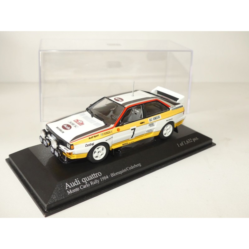 AUDI QUATTRO RALLYE MONTE CARLO 1984 BLOMQUIST MINICHAMPS 1:43