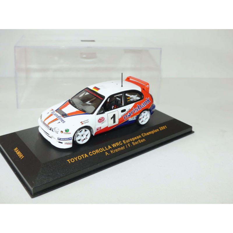 TOYOTA COROLLA WRC RALLYE EUROPEEN CHAMPION 2001 KREMER IXO RAM061 1:43
