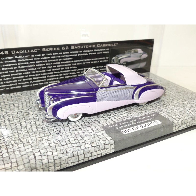 CADILLAC SERIES 62 SAOUTCHIK CABRIOLET 1948 Violet MINICHAMPS 1:43