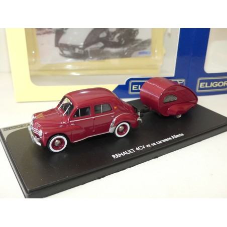 RENAULT 4CV ET SA CARAVANE AILETTE ELIGOR 1:43