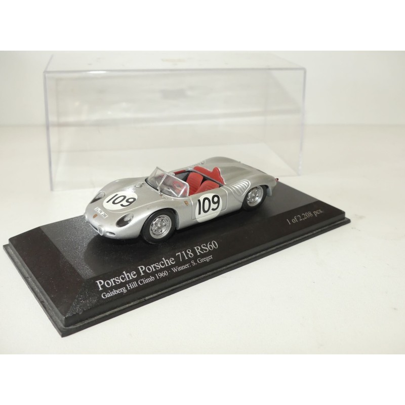 PORSCHE 718 RS60 N°109 GAISBERG HILL CLIMB 1960 S. GREGER MINICHAMPS 1:43