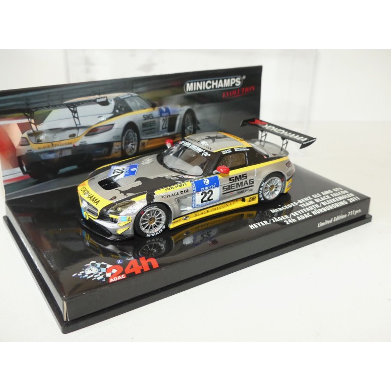 MERCEDES SLS AMG GT3 N°22 24H NURBURGRING 2011 MINICHAMPS 1:43