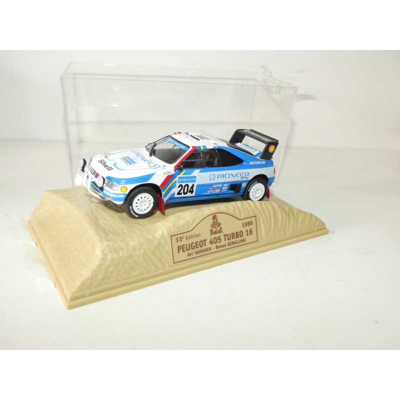 PEUGEOT 405 T16 N°204 PARIS DAKAR 1989 A. VATANEN NOREV 1:43