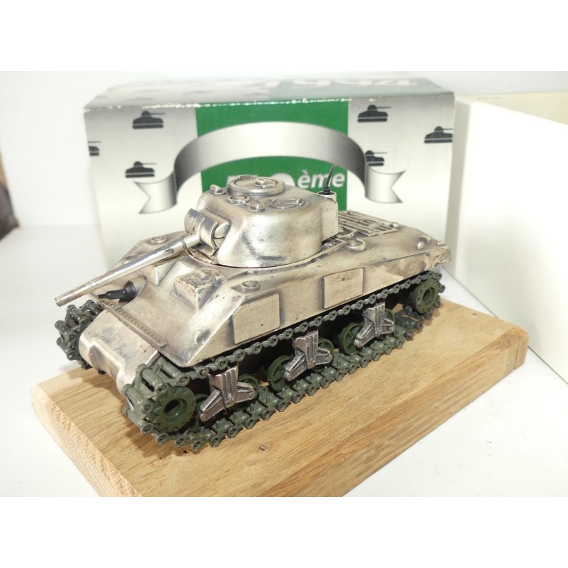 CHAR SHERMAN EN METAL 50 TH ANNIVERSARY OF ALLIED MILITAIRE SOLIDO VEREM 1:50
