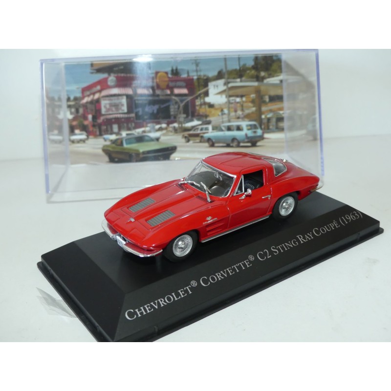 CHEVROLET CORVETTE C2 STINGRAY COUPE 1963 Rouge ALTAYA 1:43