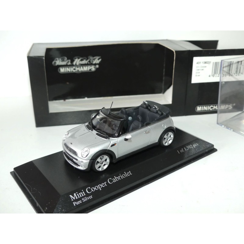 BMW MINI COOPER CABRIOLET 2004 Gris MINICHAMPS 1:43