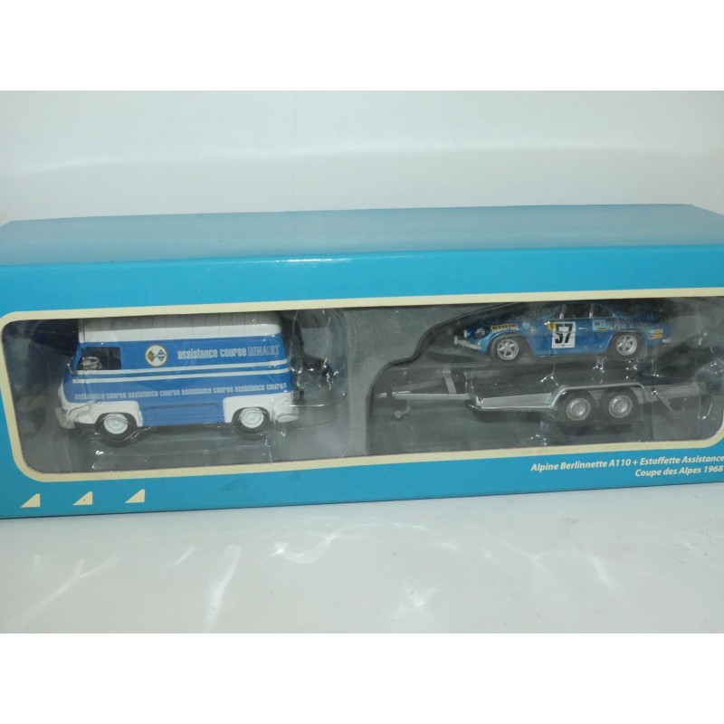 RENAULT ESTAFETTE ASSISTANCE ET ALIPNE A110 COUPE DES ALPES 1968 IXO 1:43