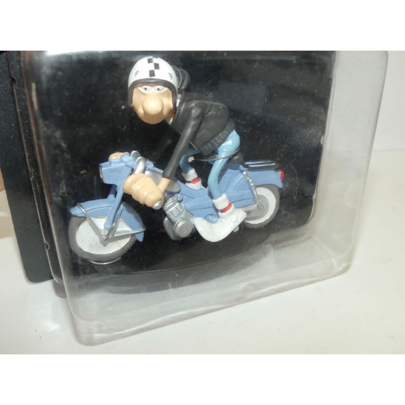 FIGURINE MOTO JOE BAR TEAM N°73 MBK MOBYLETTE Bleue MATT MAMEUL 1:18