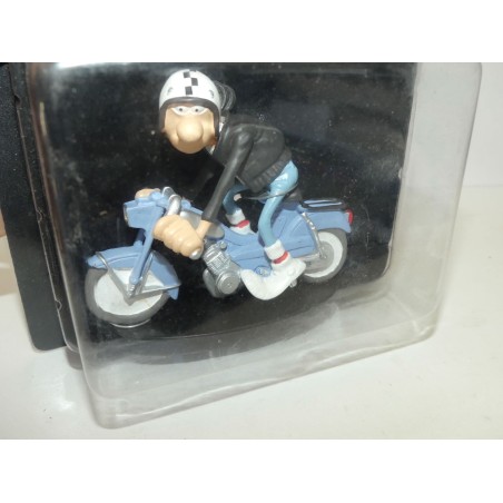 FIGURINE MOTO JOE BAR TEAM N°73 MBK MOBYLETTE Bleue MATT MAMEUL 1:18
