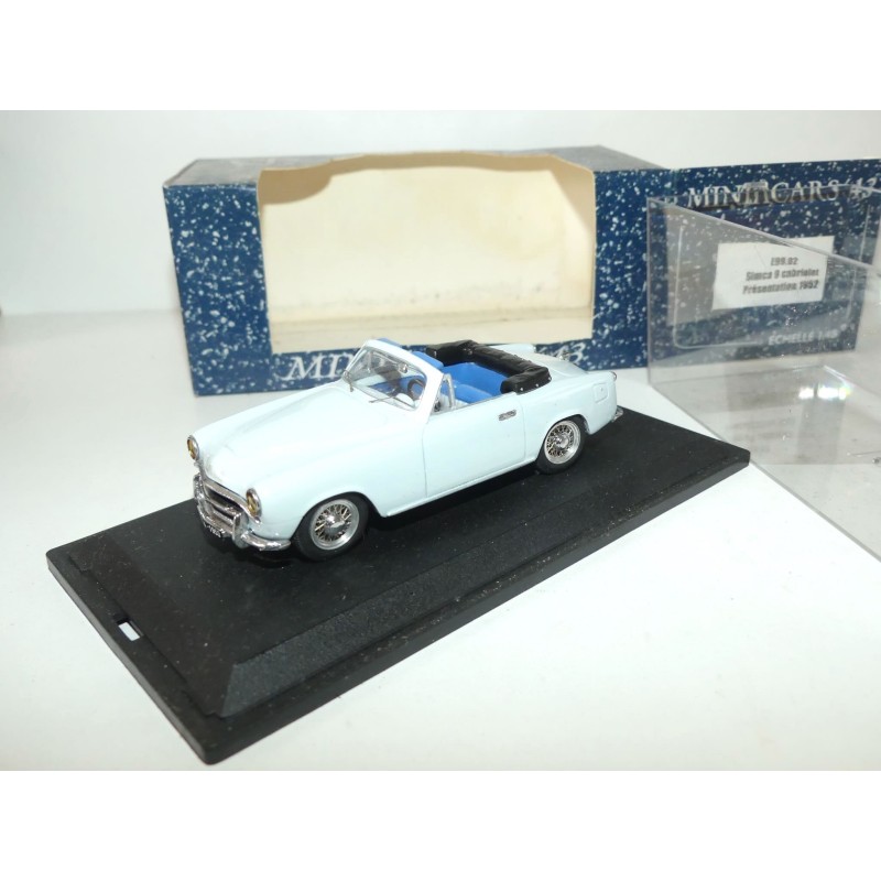 SIMCA 9 CABRIOLET PRESENTATION 1952 Bleu KIT MINIACARS 43 1:43