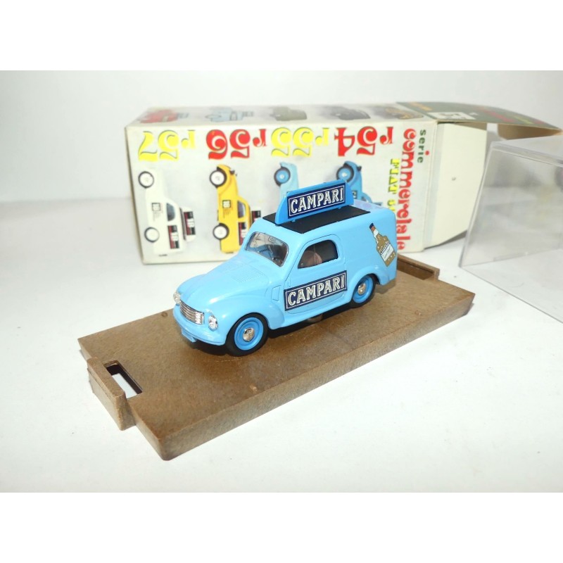 FIAT 500 COMMERCIALE CAMPARI Bleu Clair BRUMM R55 1:43