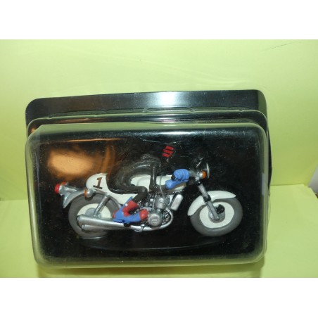 FIGURINE MOTO JOE BAR TEAM N°08 WALTER COULEDE SUR SA SUZUKI 750 GT ROCA DE 1974 1:18