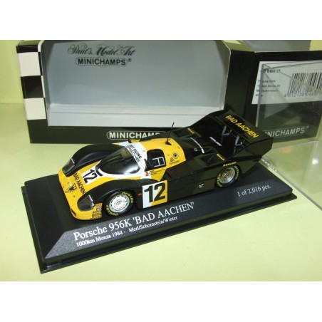 PORSCHE 956 K N°12 BAD AACHEN 1000 Km MONZA 1984 MINICHAMPS 1:43