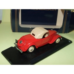 CITROEN TRACTION 11 BL Cabriolet 1938 Rouge capote beige ELIGOR 1002 1:43