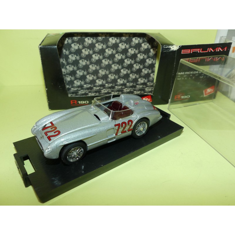 MERCEDES 300 SLR NÂ°722 MILLE MIGLIA 1955 BRUMM R190 1:43 1er