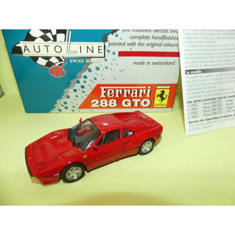 FERRARI 288 GTO Rouge AUTO LINE HAG 1:43