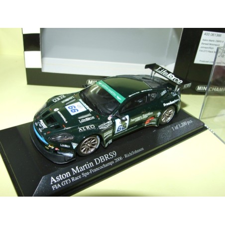 ASTON MARTIN DBRS9 N°66 FIA GT3 RACE SPA FRANCORCHAMPS 2006 MINICHAMPS 1:43 27 et 10 ème