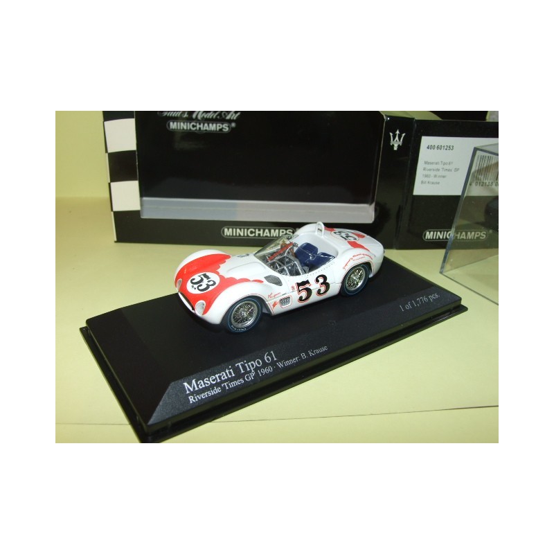 MASERATI TIPO 61 GP RIVERSIDE 1960 B. KRAUSE MINICHAMPS 1:43 1er