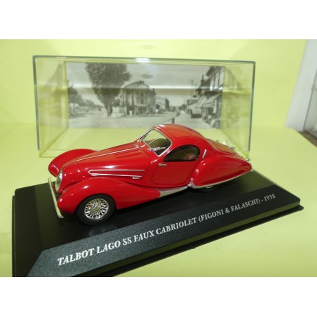 TALBOT LAGO SS FAUX CABRIOLET FIGONI & FALASCHI 1938 Rouge ALTAYA 1:43