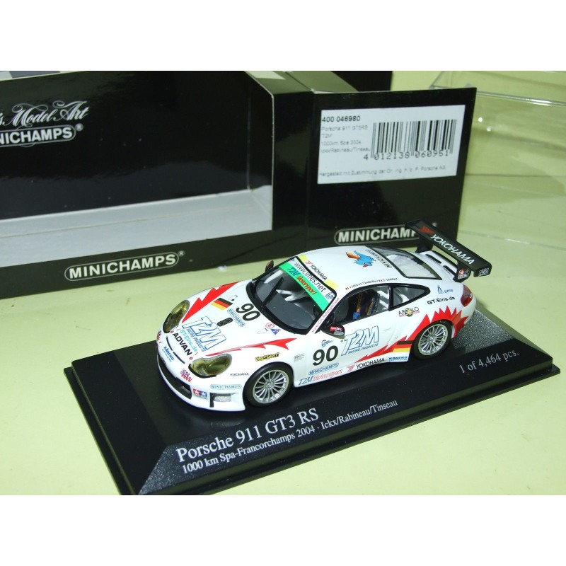 PORSCHE 911 GT3 RS 1000 Km 2004 SPA ICKX MINICHAMPS 1:43