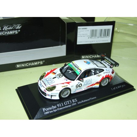 PORSCHE 911 GT3 RS 1000 Km 2004 SPA ICKX MINICHAMPS 1:43
