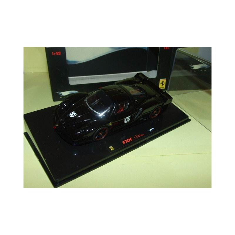 FERRARI FXX NÂ°30 SCHUMACHER Noir HOTWHEELS ELITE 1:43