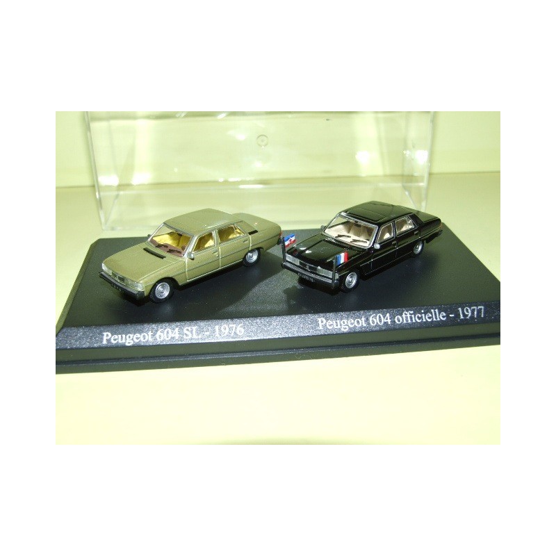 PEUGEOT 604 SL 1976 et 604 PRESIDENTIELLE 1977 UNIVERSAL HOBBIES 1:87
