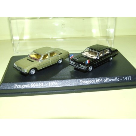 PEUGEOT 604 SL 1976 et 604 PRESIDENTIELLE 1977 UNIVERSAL HOBBIES 1:87