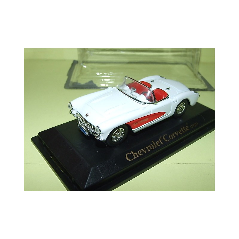 CHEVROLET CORVETTE Blanc et Rouge 1957 FABBRI 1:43