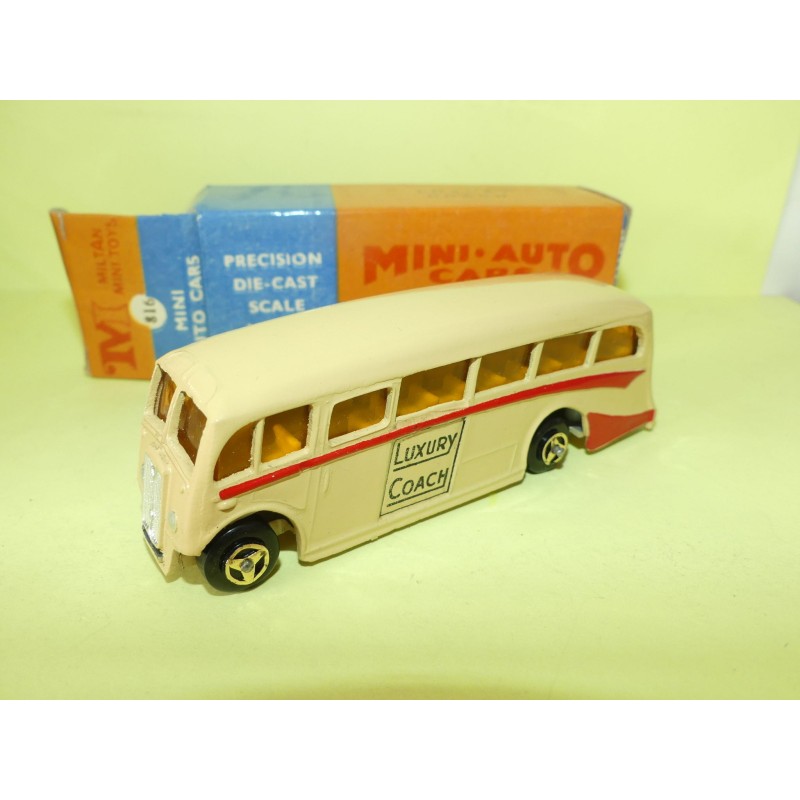 AUTOCAR BUS LUXURY COACH MILTON MINI AUTO CARS 816 Made in India 1970 Toys