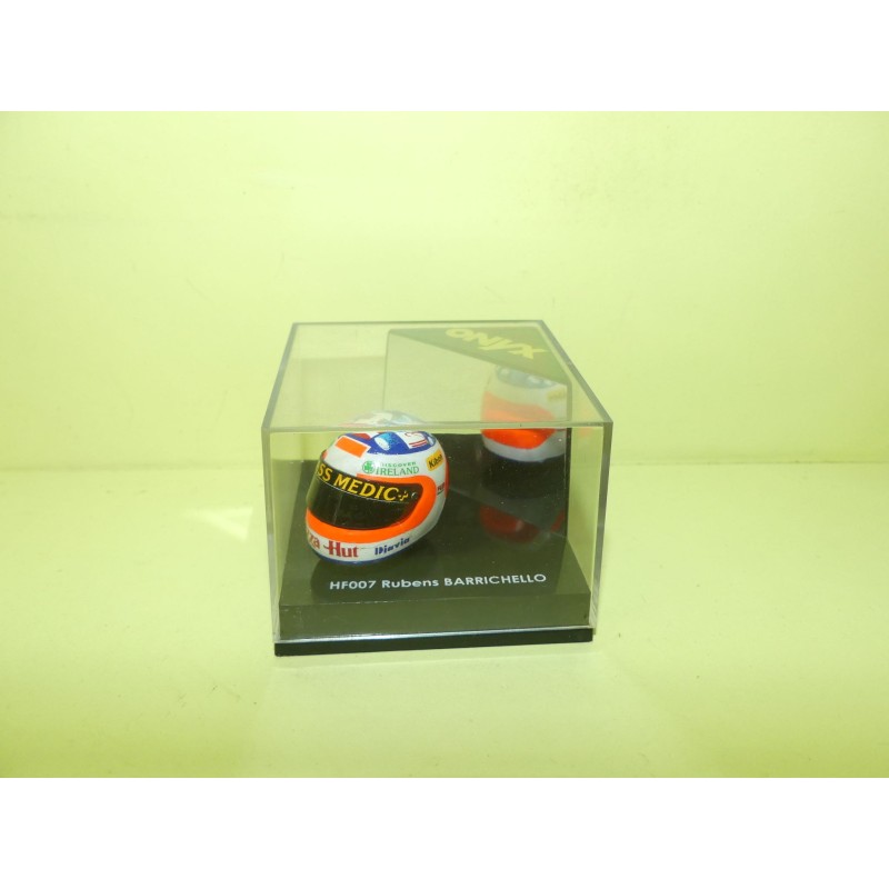 CASQUE FORMULE 1 RUBENS BARRICHELLO HELMET ONYX HF007 1:12