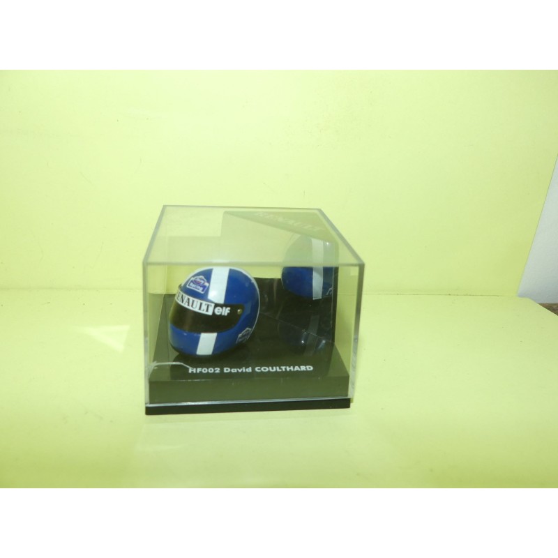 CASQUE FORMULE 1 D. COULTHARD HELMET ONYX HF002 1:12 boitage renault