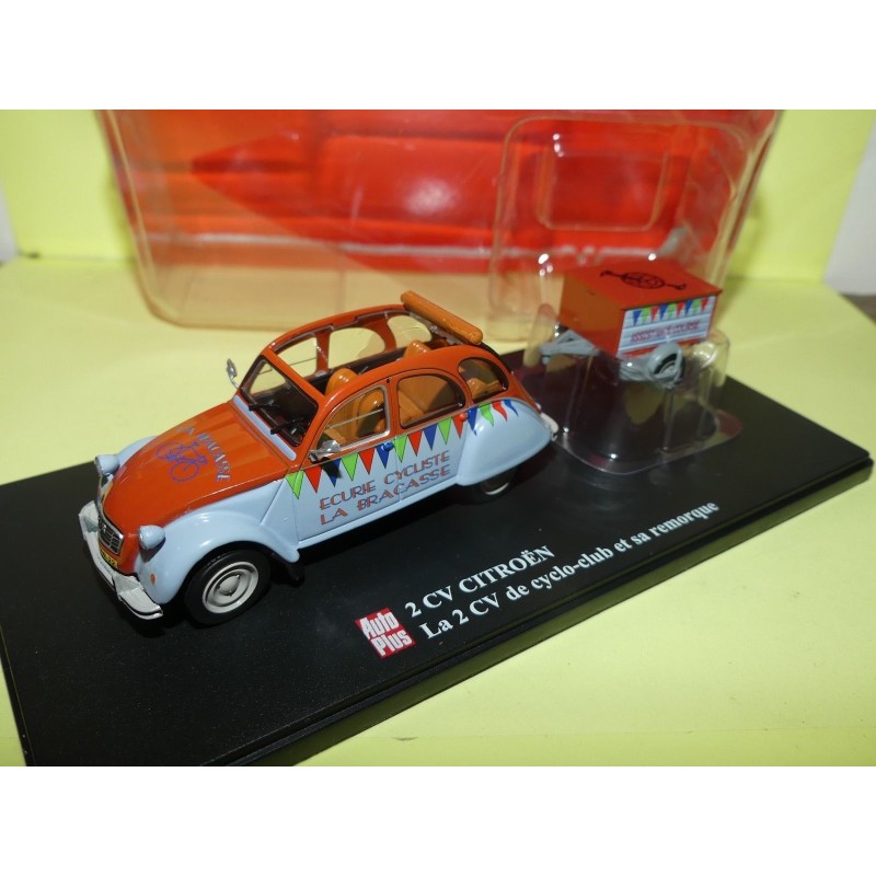 CITROEN 2CV N°076 DE CYCLO CLUB ET SA REMORQUE AUTO PLUS 1:43