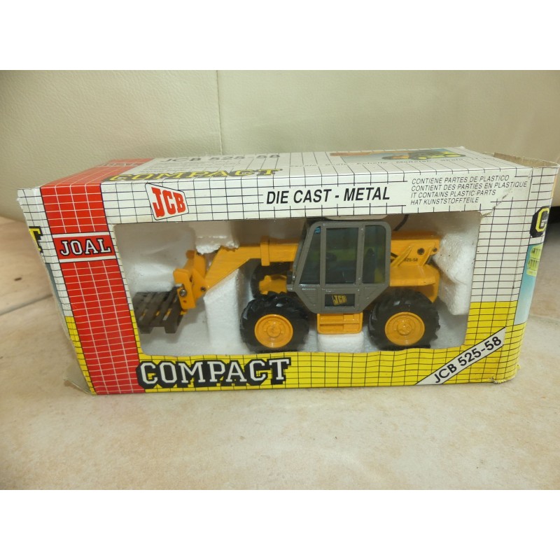 TRACTEUR GRUE TELESCOPIQUE AVEC FOURCHE JCB 525-58  JOAL 166 1:35