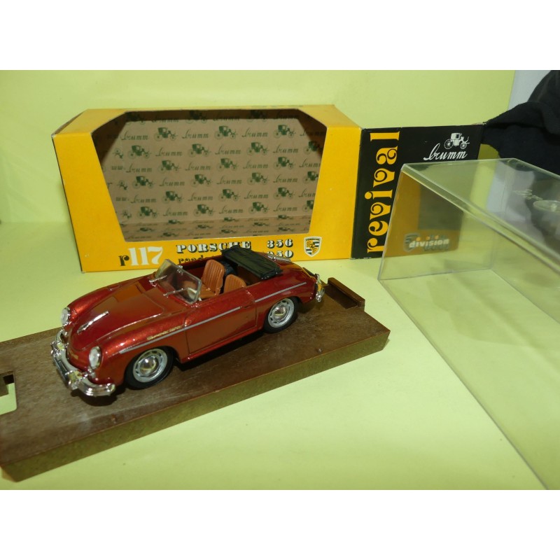 PORSCHE 356 CABRIOLET 1950 Bordeaux BRUMM R117 1:43