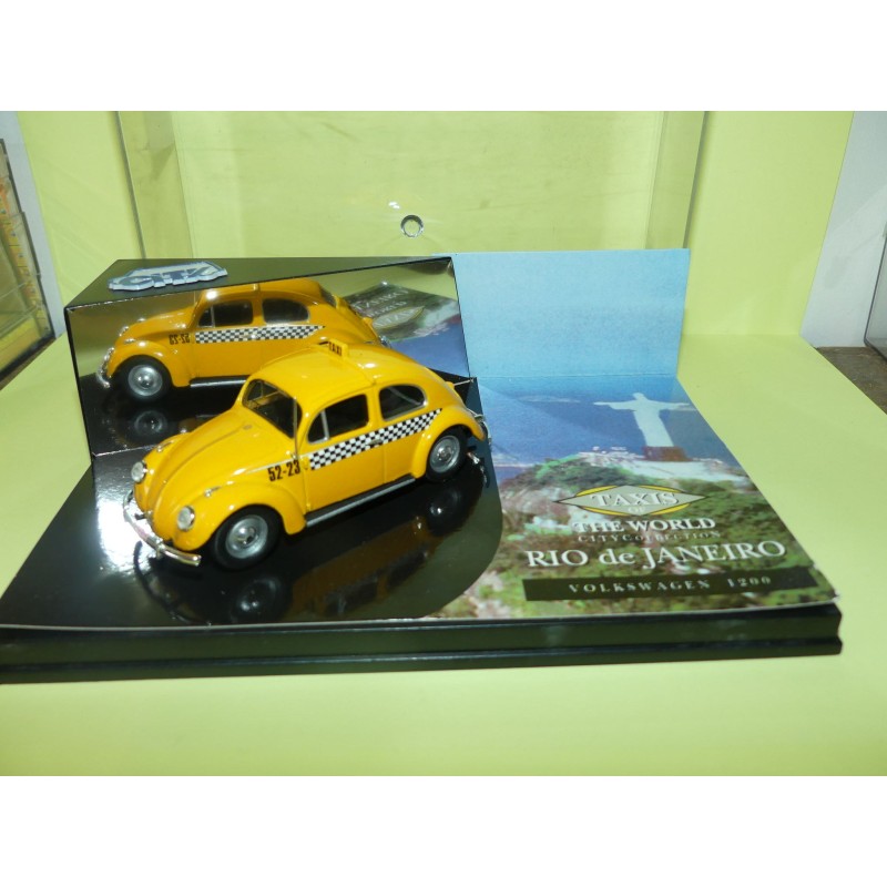 VW COCCINELLE 1200 TAXI DE RIO DE JANERO VITESSE CITY CT003 1:43 Vitrine cassée