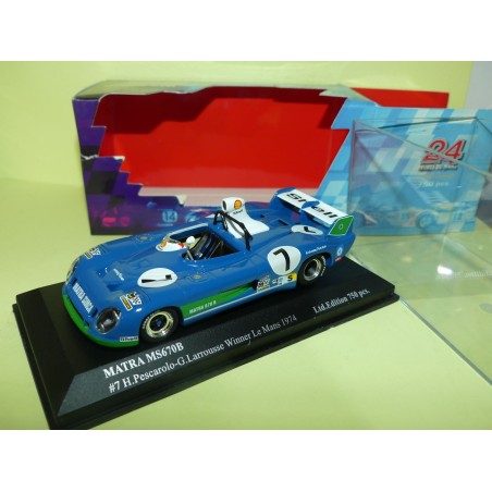 MATRA 670B NÂ°7 LE MANS 1974 IXO 1:43 ArrivÃ©e 1Ã¨r