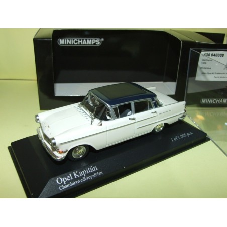 OPEL KAPITAN 1959 Blanc et Bleu MINICHAMPS 1:43