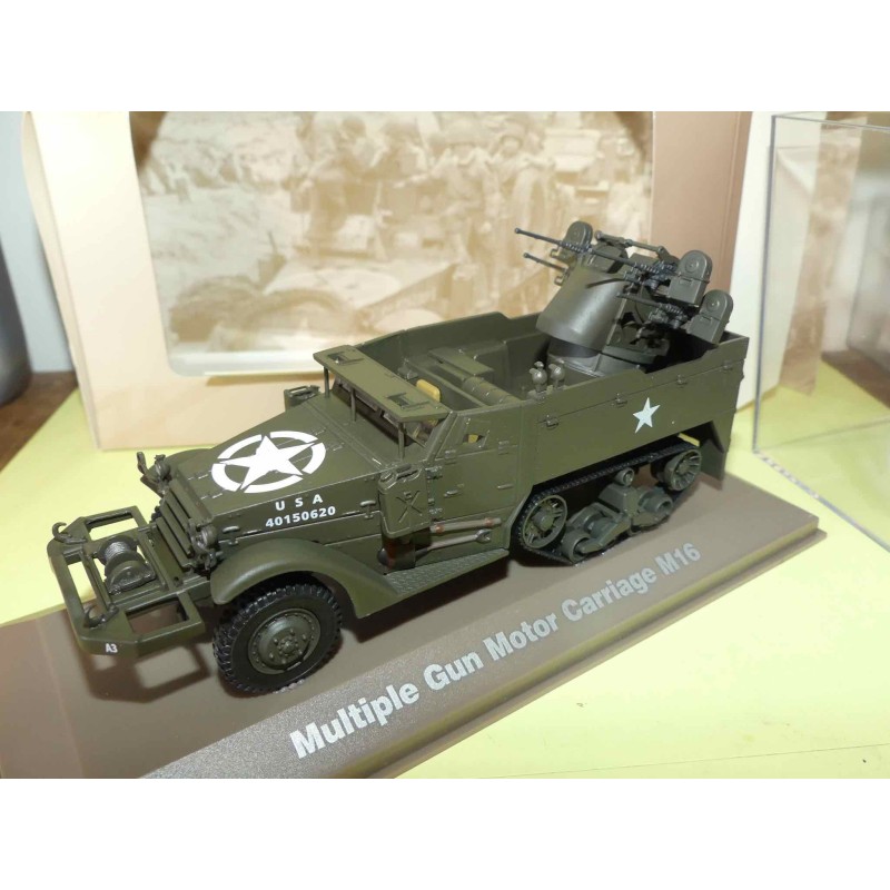 MULTIPLA GUN MOTOR CARRIAGE M16 MILITAIRE ATLAS NÂ°003 1:43
