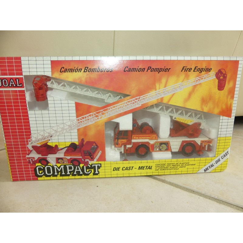 CAMION GRUE ET HELICOPTERE POMPIERS COFFRET  JOAL 409 1:50